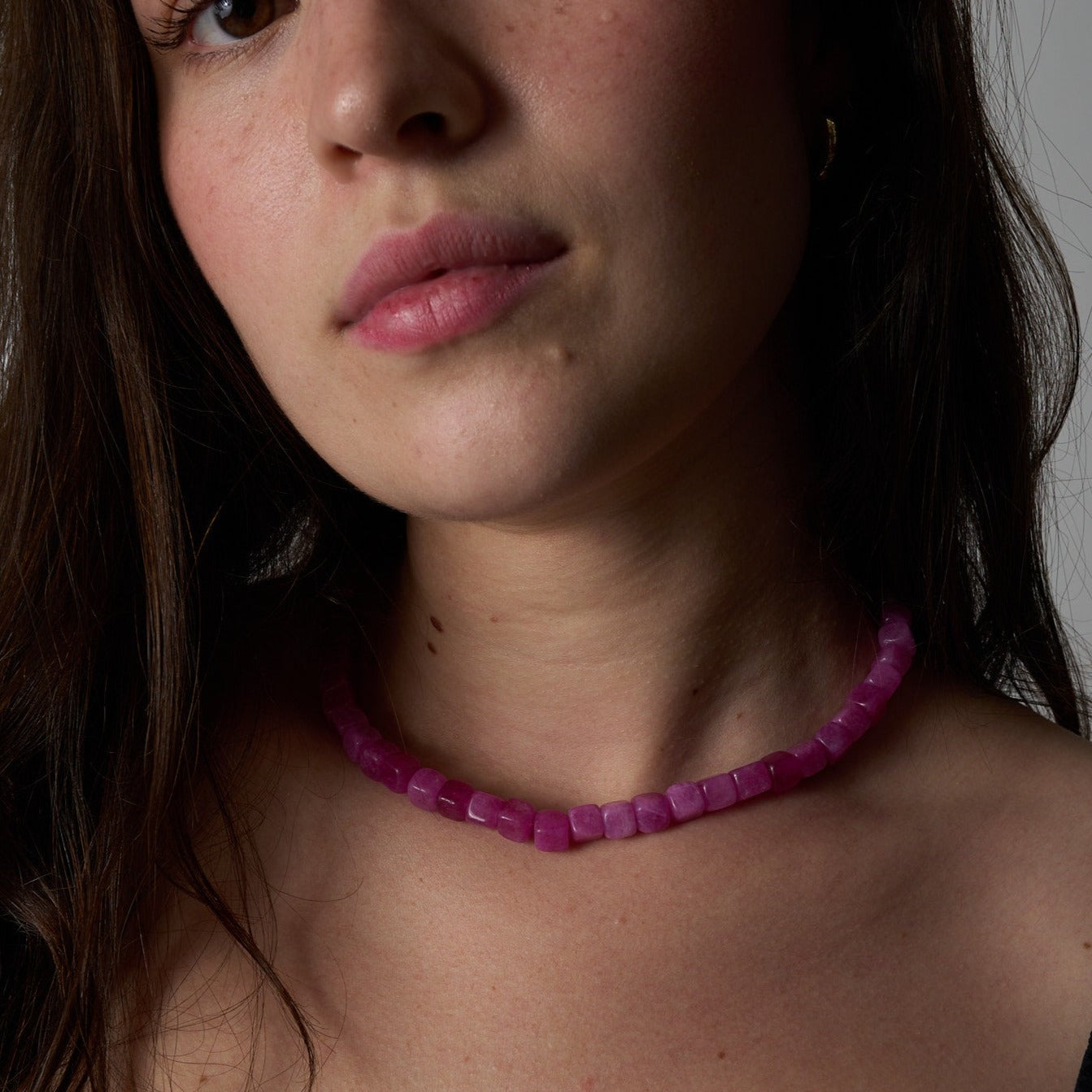 Pinky Jade Necklace